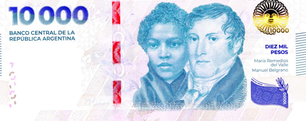 Ya circula el nuevo billete de $ 10.000.