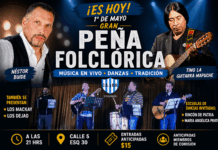 Peña folclórica en Ameghino: música y danzas en vivo