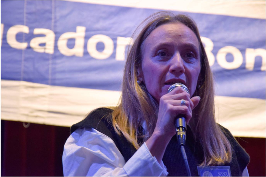 Liliana Olivera, titular de la FEB (Federación de Educadores Bonaerenses)