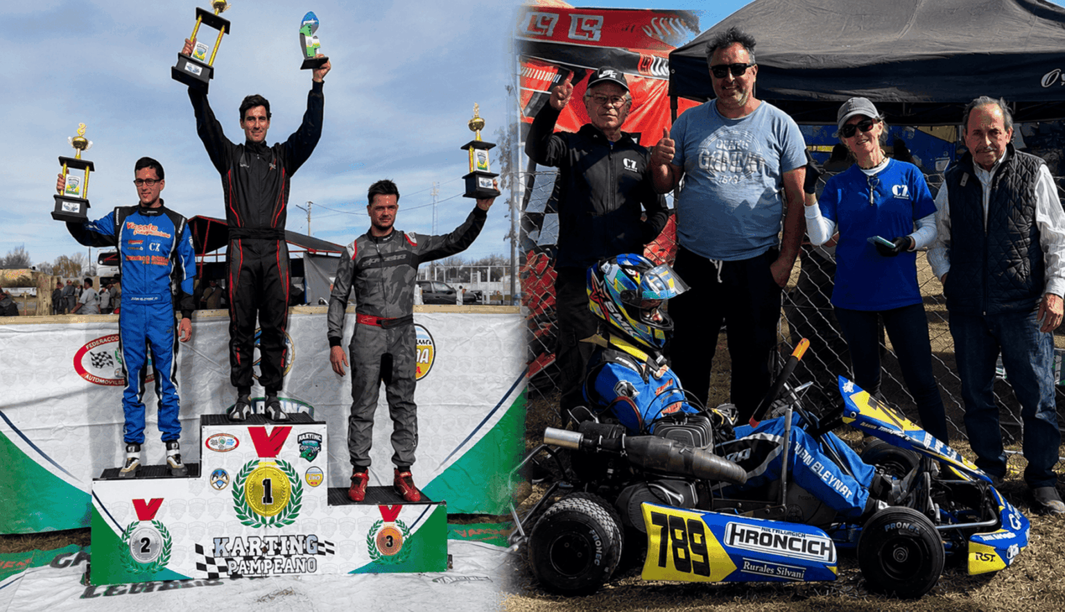 Juan Bleynat fue segundo en el Karting Pampeano y pelea el campeonato.